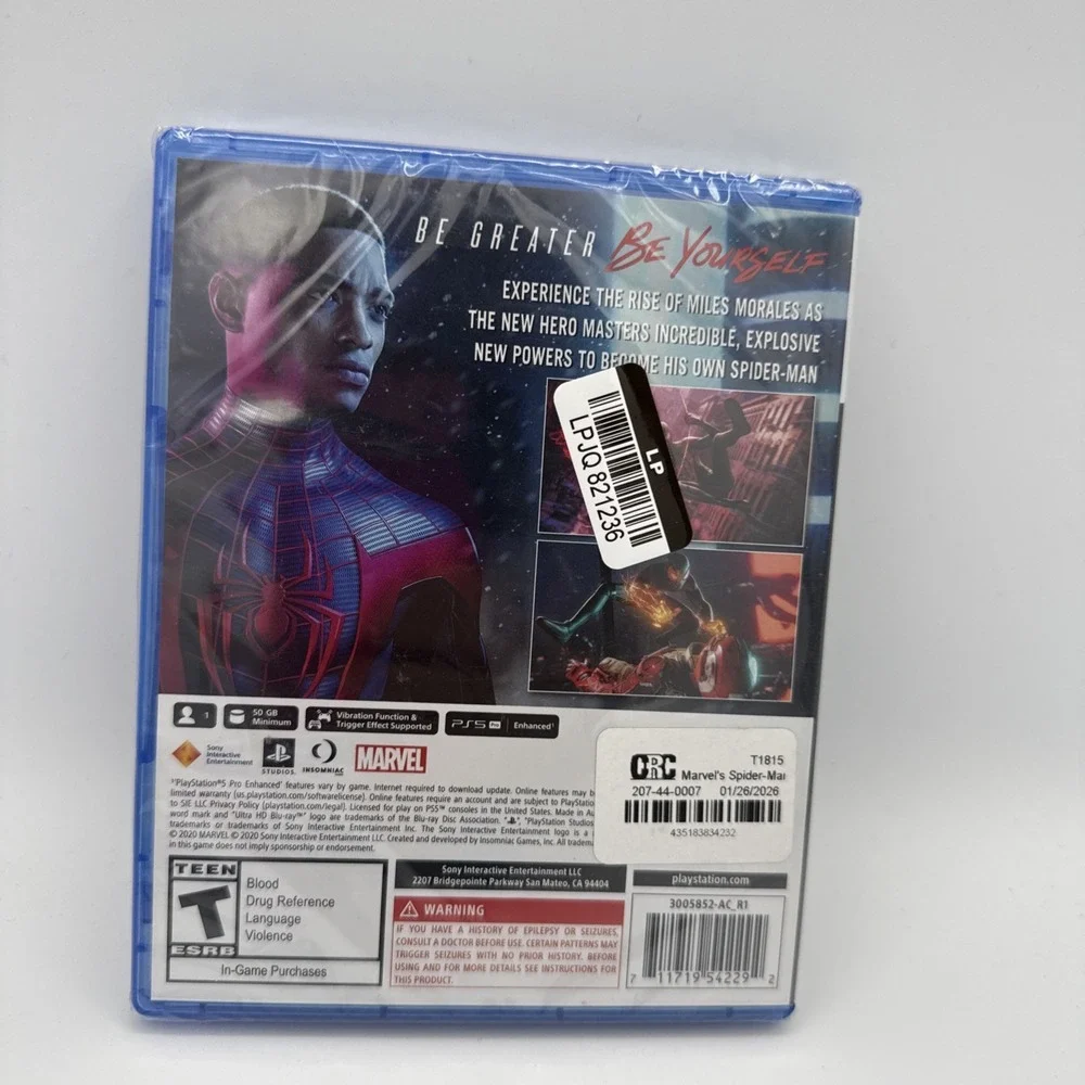 Marvel's Spider-Man‎ Miles Morales for PS5- NEW/SEALED